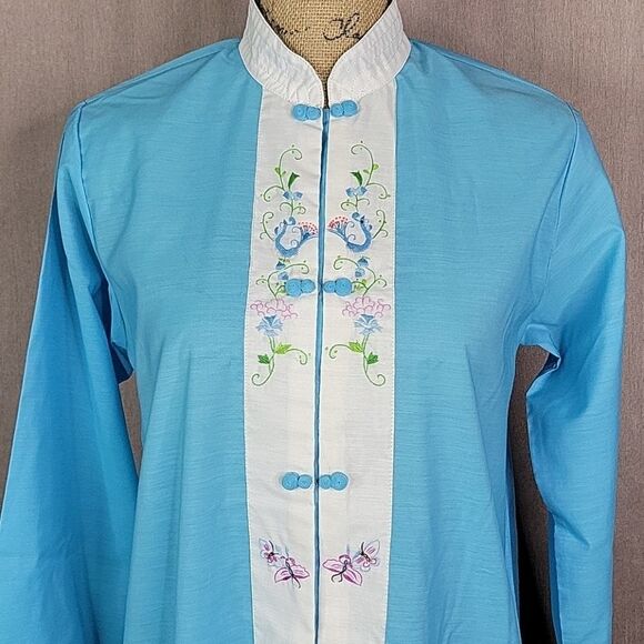 VINTAGE 1960'S JODIE ARDEN Hand Embroidered‎ Kimono - Picture 2 of 11